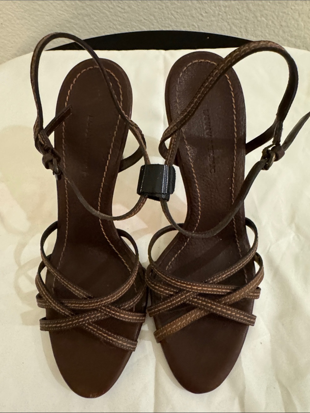 Banana Republic Brown Braided Strap Heels